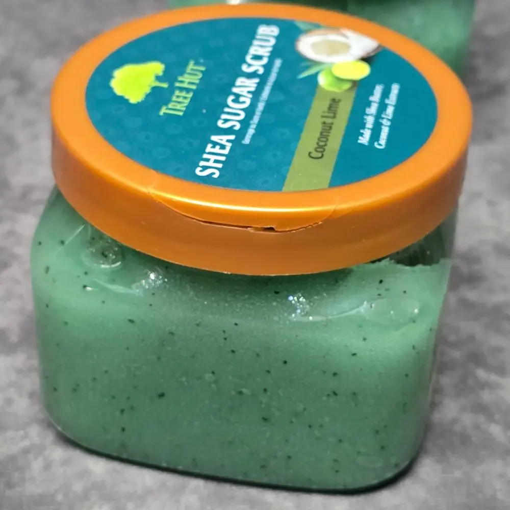 TREE HUT Coconut Lime Shea Sugar Scrub 18 oz | Exfoliating Body Care Set of 2
